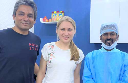 Dental implants in Bangalore for international patients from Russia at Dr. Sudhakar Reddy